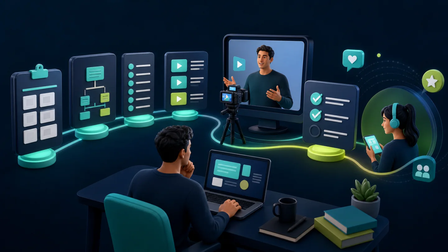 Ilustração editorial sobre 6 perguntas para saber se você tem um curso online atrativo